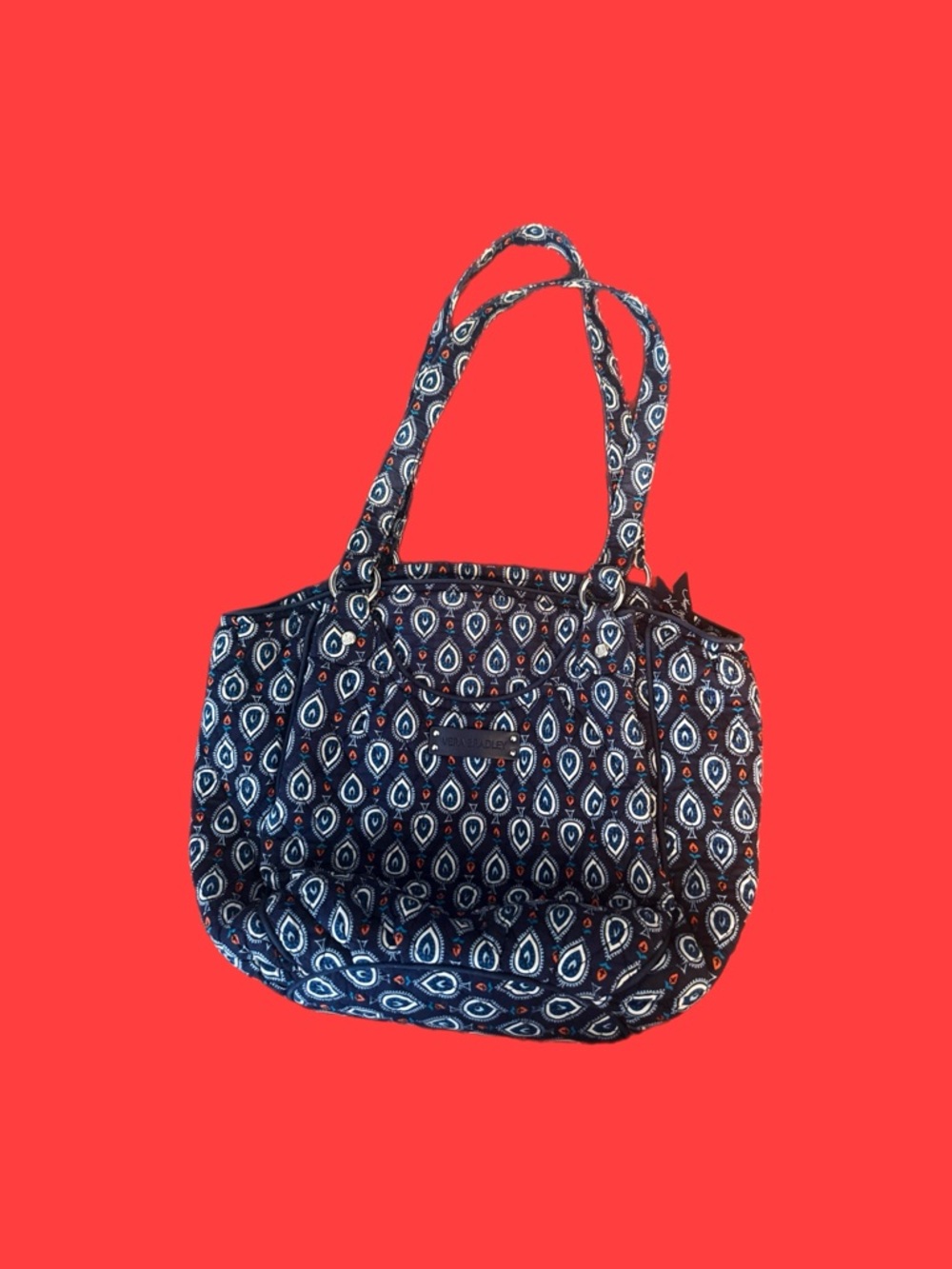 Vera BradleyNavy and White Patterned Tote